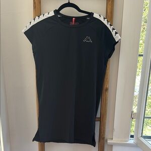 Kappa Black T-Shirt with White Logo Accents